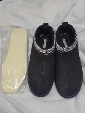 Streetwear Society Black Size 10 Faux Suede Slip In Shoes With New Insoles